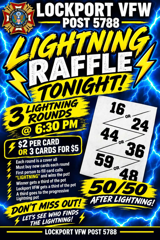 Lightning Raffle flyer